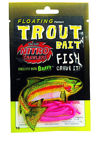 Eagle Claw Nitro Trout Worms - pink